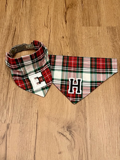 Personalised tartan dog bandana best sale