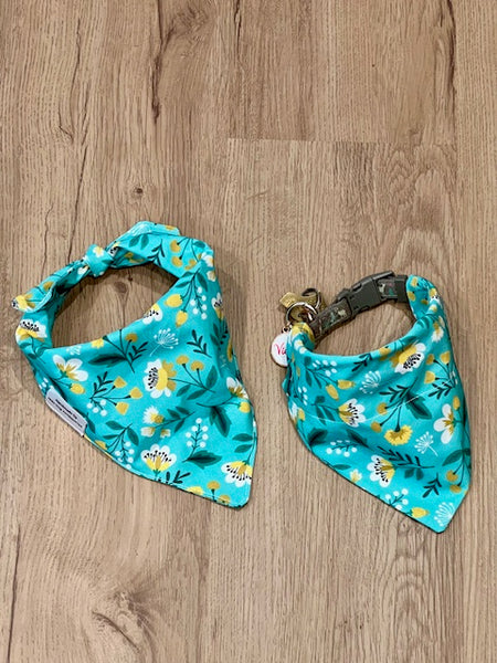 spring floral dog bandana