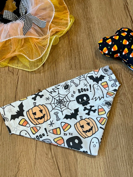halloween over the collar dog bandana