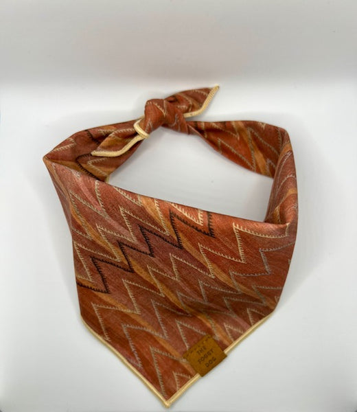 salmon and terracotta dog bandana
