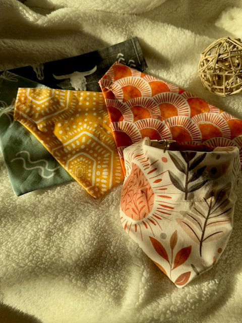 Orange Horizon Boho Dog Bandana