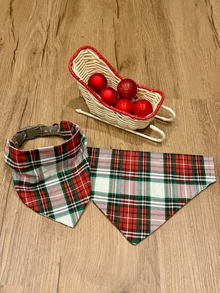 Polar Plaid Dog Bandana