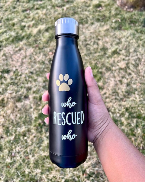 Who Rescued Who Water Bottle