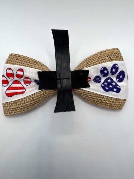 Patriotic Paws Dog Bow Tie