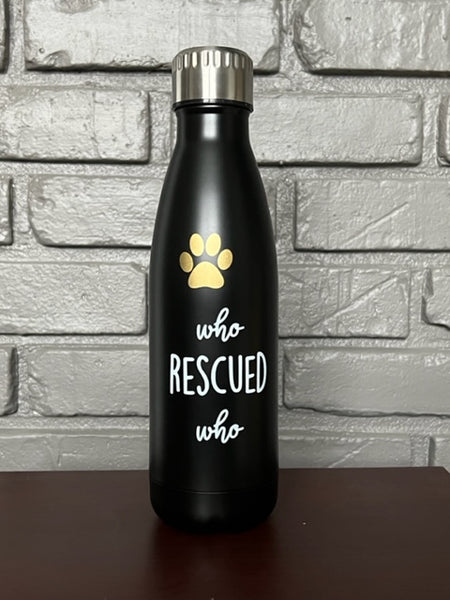 Who Rescued Who Water Bottle