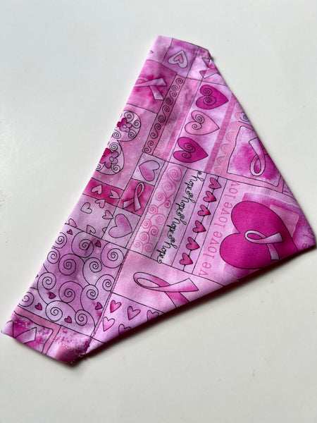 Pink Ribbon Dog Bandana