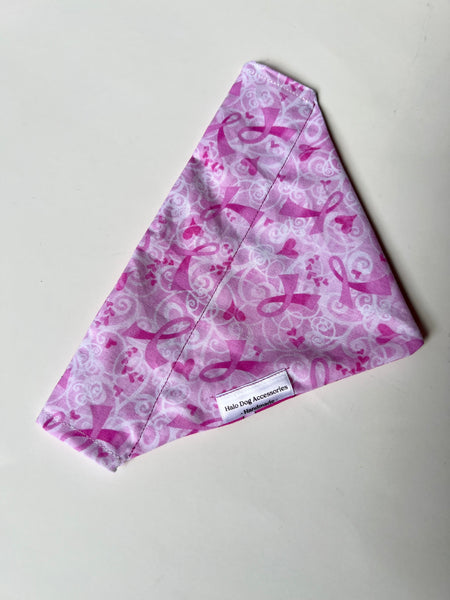 Pink Ribbon Dog Bandana