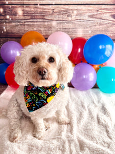 Reversible Black Happy Birthday Bandana