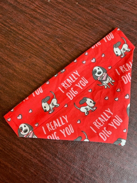 Reversible I Dig You Dog Bandana