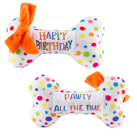 Happy Birthday Bone Plush Toy